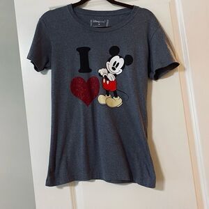 I ♥️ Mickey grey short sleeve tee from Disney.